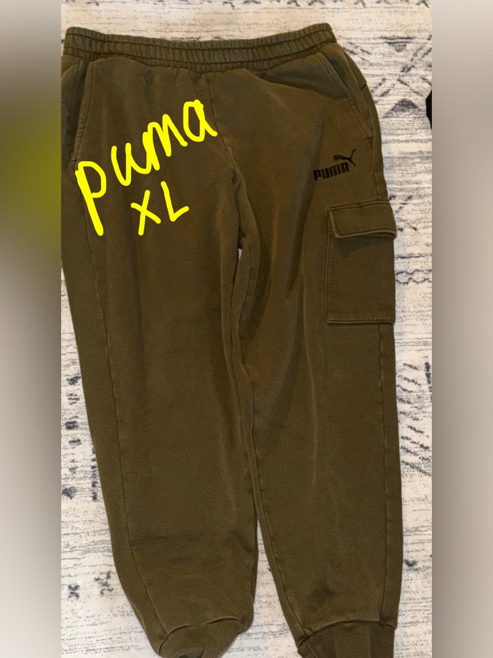 Puma dark brown Green Cargo Sweatpants